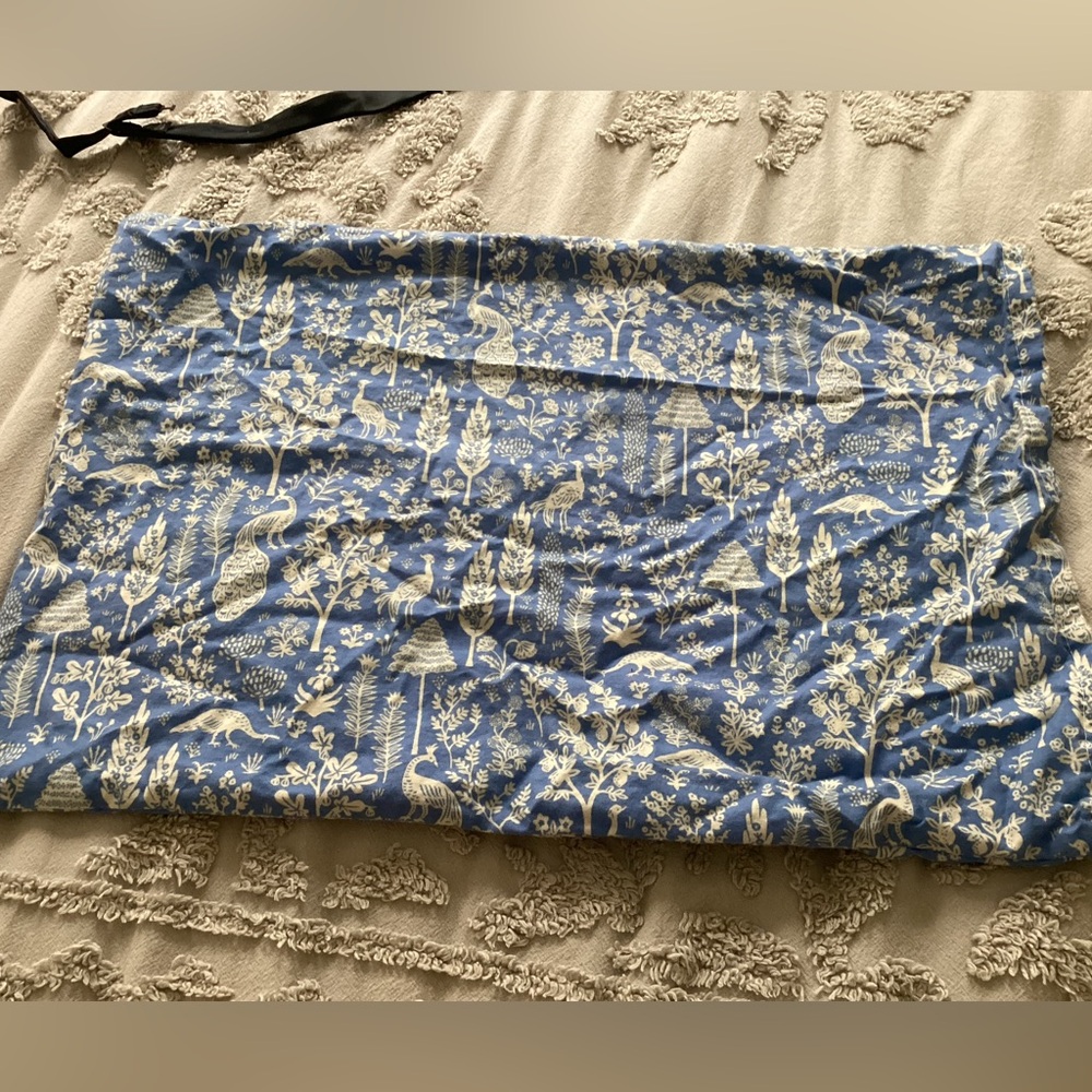Rifle paper blue menagerie toddler pillow case
